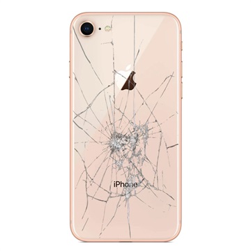 iPhone 8 Bagcover Reparation - kun glasset - Guld