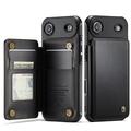 iPhone Air Caseme C22-etui RFID-kortpung - Sort