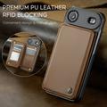 iPhone Air Caseme C22-etui RFID-kortpung - brun