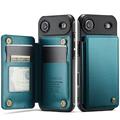 iPhone Air Caseme C22-etui RFID-kortpung - grøn