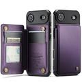 iPhone Air Caseme C22-etui RFID-kortpung - lilla