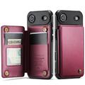 iPhone Air Caseme C22-etui RFID-kortpung - rød