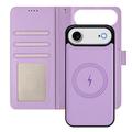iPhone Air aftageligt pungetui med MagSafe, RFID-beskyttelse og håndrem - orange / lilla
