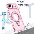 iPhone Air Glitter Hybrid Cover med Kickstand - MagSafe-kompatibel - Pink