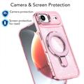 iPhone Air Glitter Hybrid Cover med Kickstand - MagSafe-kompatibel - Pink