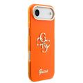 iPhone Air Guess IML 4G Script Metal Logo Cover - Orange