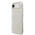 iPhone Air Guess IML Flowers Allover Electro Cover med Perlestrop - MagSafe-kompatibel - Hvid