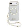 iPhone Air Guess IML Glitter Script Rem Cover - MagSafe-kompatibel - Gennemsigtig