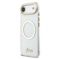 iPhone Air Guess IML Glitter Script Rem Cover - MagSafe-kompatibel - Gennemsigtig