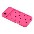 iPhone Air stødsikkert TPU-cover med hjertemønster og forhøjede kanter - Hot Pink