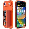 iPhone Air Hybrid Cover med Spejl og Kortholder - Orange