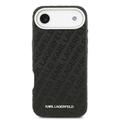 iPhone Air Karl Lagerfeld Grained Repeated Logo MagSafe Cover - Sort