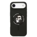 iPhone Air Karl Lagerfeld Karl and Choupette MagSafe Cover i flydende silikone - Sort