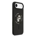 iPhone Air Karl Lagerfeld Karl and Choupette MagSafe Cover i flydende silikone - Sort