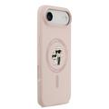 iPhone Air Karl Lagerfeld Karl and Choupette MagSafe Cover i flydende silikone - Pink
