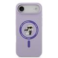 iPhone Air Karl Lagerfeld Karl and Choupette MagSafe Cover i flydende silikone - Lilla