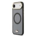 iPhone Air Lacoste Frosted Finish Gold Logo Hybrid Cover - MagSafe-kompatibel - Sort