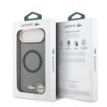 iPhone Air Lacoste Frosted Finish Gold Logo Hybrid Cover - MagSafe-kompatibel - Sort