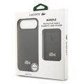 iPhone Air Lacoste Iconic Petit Pique MagSafe cover og magnetisk kortholder - Sort