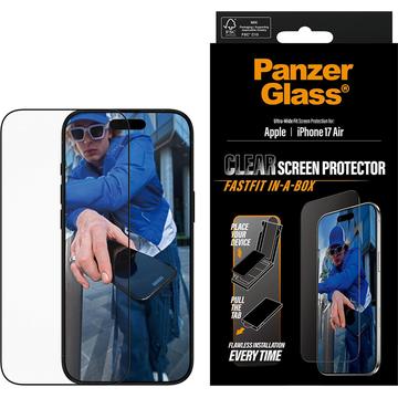 iPhone Air PanzerGlass Ultra-Wide Fit m. FastFit In-A-Box Skærmbeskyttelse Hærdet Glas - 9H - Sort kant