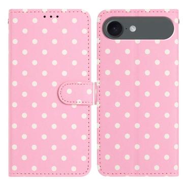 iPhone Air Pung Etui med Prikket Mønster - Pink