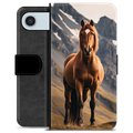 iPhone Air Premium Flip Cover med Pung - Hest