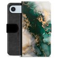 iPhone Air Premium Flip Cover med Pung - Jade Marmor