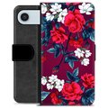 iPhone Air Premium Flip Cover med Pung - Vintage Blomster