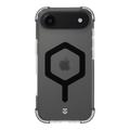 iPhone Air Tactical MagForce Hexagon Cover - MagSafe-kompatibel - sort / gennemsigtig