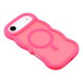iPhone Air Bølgekant magnetisk hybrid cover - hot pink