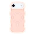 iPhone Air Bølgekant magnetisk hybrid cover - pink