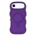 iPhone Air Bølgekant magnetisk hybrid cover - lilla