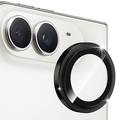 iPhone Duo Hat Prince Kamera Linse Skærmbeskyttelse Hærdet Glas - Sort