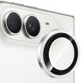 iPhone Duo Hat Prince Kamera Linse Skærmbeskyttelse Hærdet Glas - Sølv