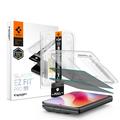 iPhone Duo Spigen Glas.tR EZ Fit Pro AC Privacy Skærmbeskyttelse Hærdet Glas - 2 stk.
