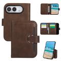 iPhone Duo Wallet cover med 8 kortpladser og håndledsrem - kaffe