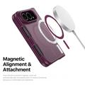 iPhone Fold Dux Ducis Yind Hybrid Cover - MagSafe-kompatibel - Mørk kirsebær
