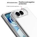 iPhone Fold Plastik Cover - Gennemsigtig