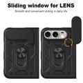 iPhone Fold Roterende Ring Hybrid Cover med Kameraskjold