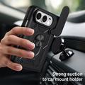 iPhone Fold Roterende Ring Hybrid Cover med Kameraskjold