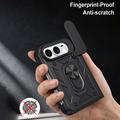 iPhone Fold Roterende Ring Hybrid Cover med Kameraskjold