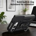 iPhone Fold Roterende Ring Hybrid Cover med Kameraskjold