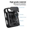 iPhone Fold Roterende Ring Hybrid Cover med Kameraskjold
