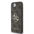 iPhone 16e Guess 4G Big Metal Logo Hybrid Cover - Brun