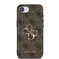 iPhone 16e Guess 4G Big Metal Logo Hybrid Cover - Brun