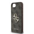 iPhone 16e Guess 4G Big Metal Logo Hybrid Cover - Brun
