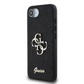 iPhone 16e Guess Fixed Glitter 4G Metal Logo Cover