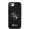 iPhone 16e Guess Fixed Glitter 4G Metal Logo Cover