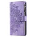 iPhone 16e Mandala Series Etui med Pung - Lilla