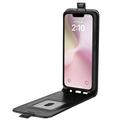 iPhone 16e Vertikal Flip Taske med Kortholder - Sort